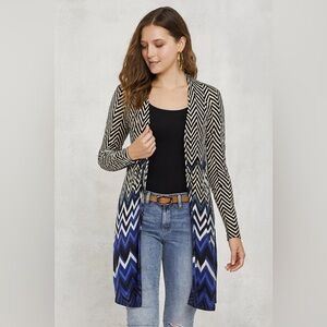 BCBG Waterfall Wrap Long Sleeved